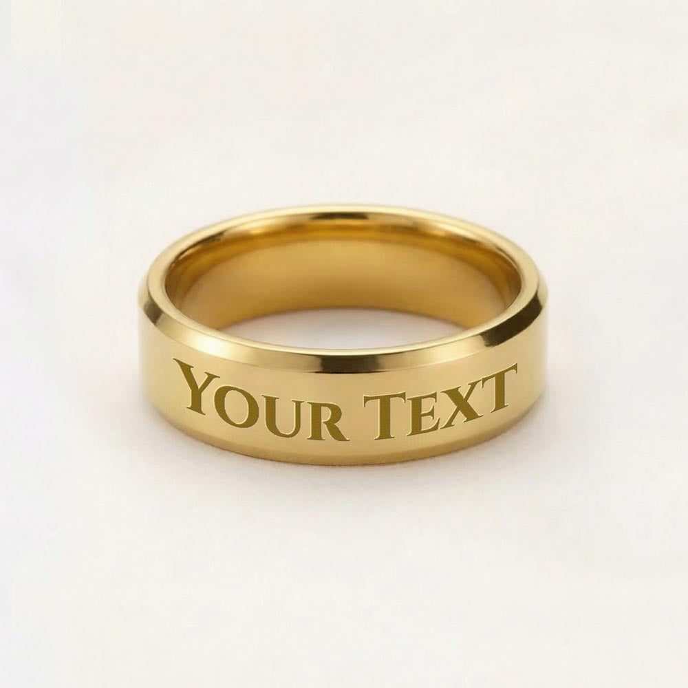 Custom Men's Ring - Silver, Gold, and Black Plating.