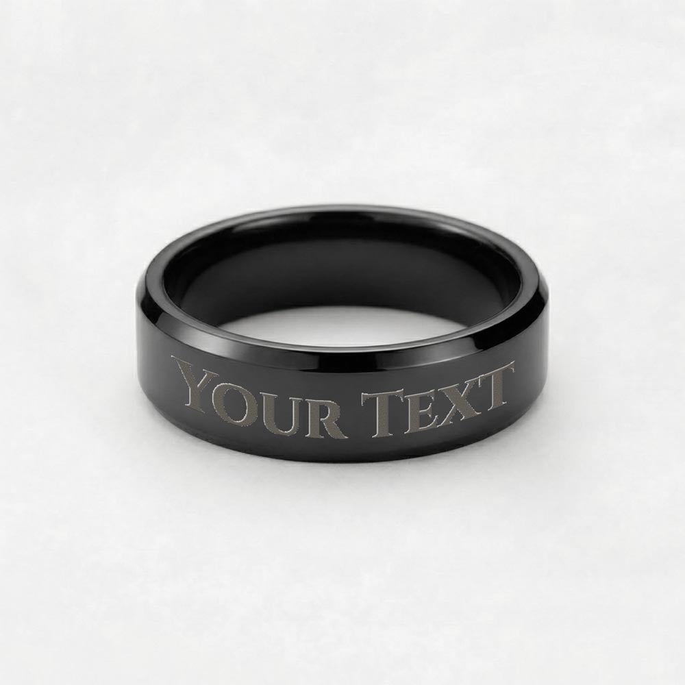 Custom Men's Ring - Silver, Gold, and Black Plating.