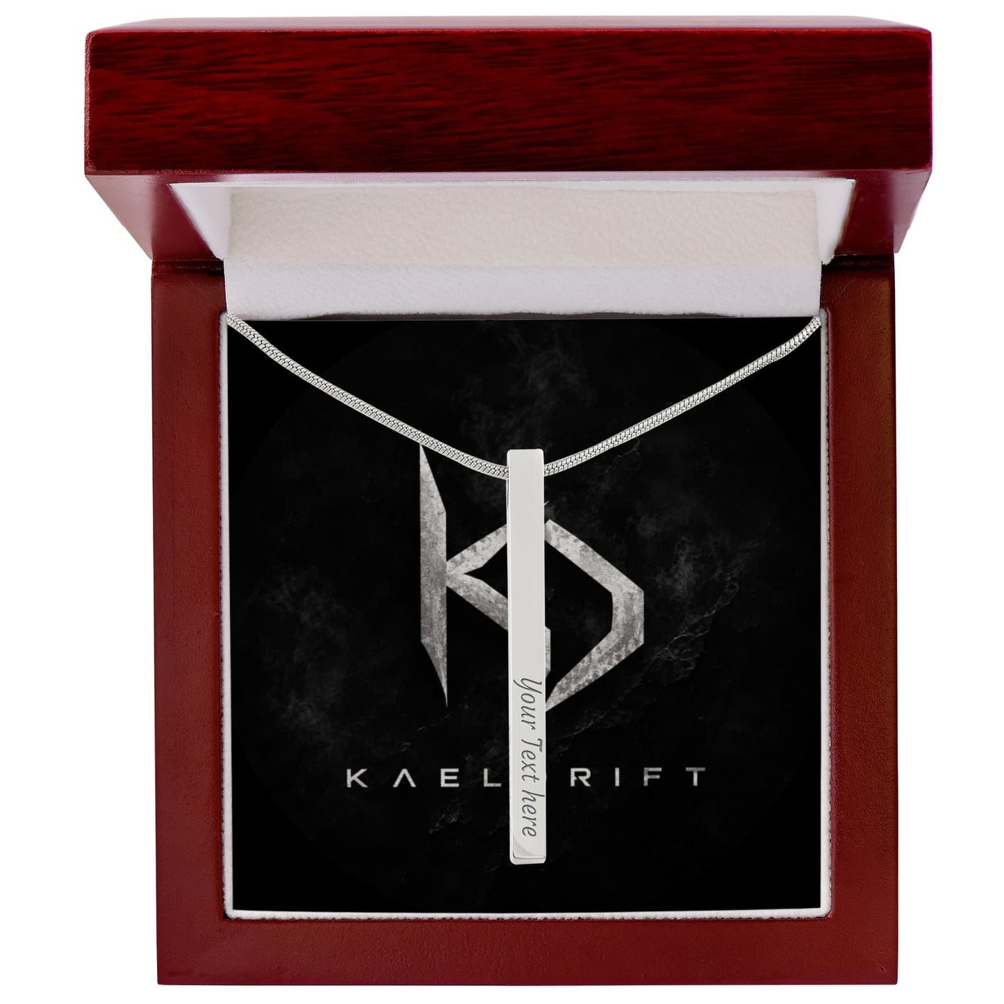 Custom $ Sided Engraving Stick Necklace