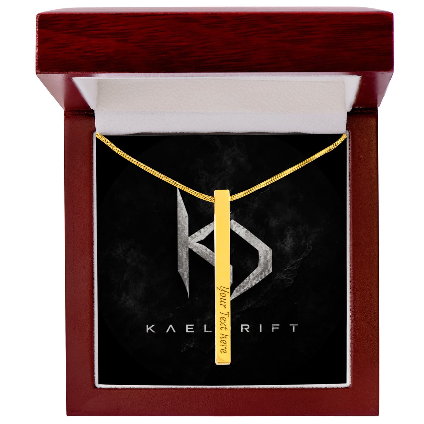 Custom $ Sided Engraving Stick Necklace