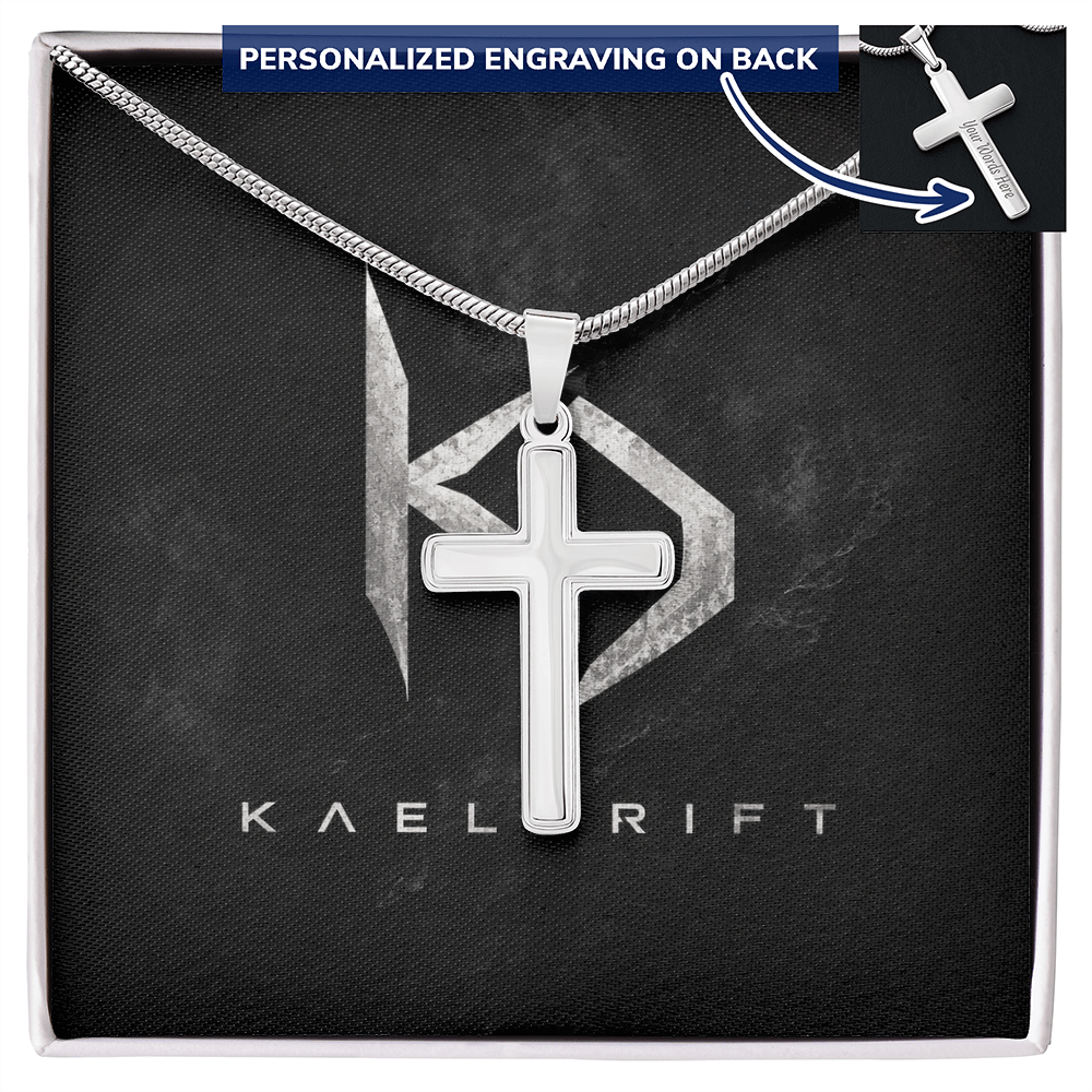 Custom Cross Necklace - Snake Chain