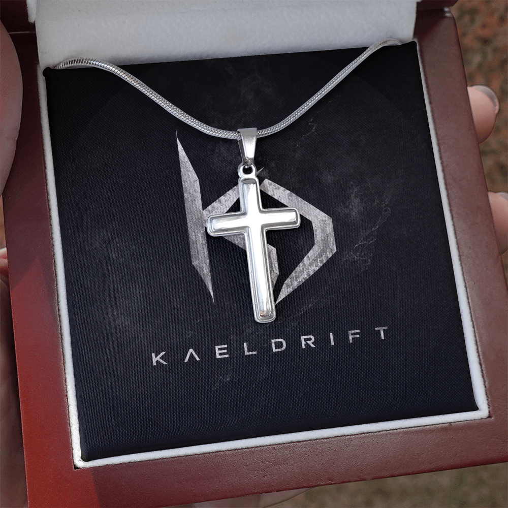 Custom Cross Necklace - Snake Chain