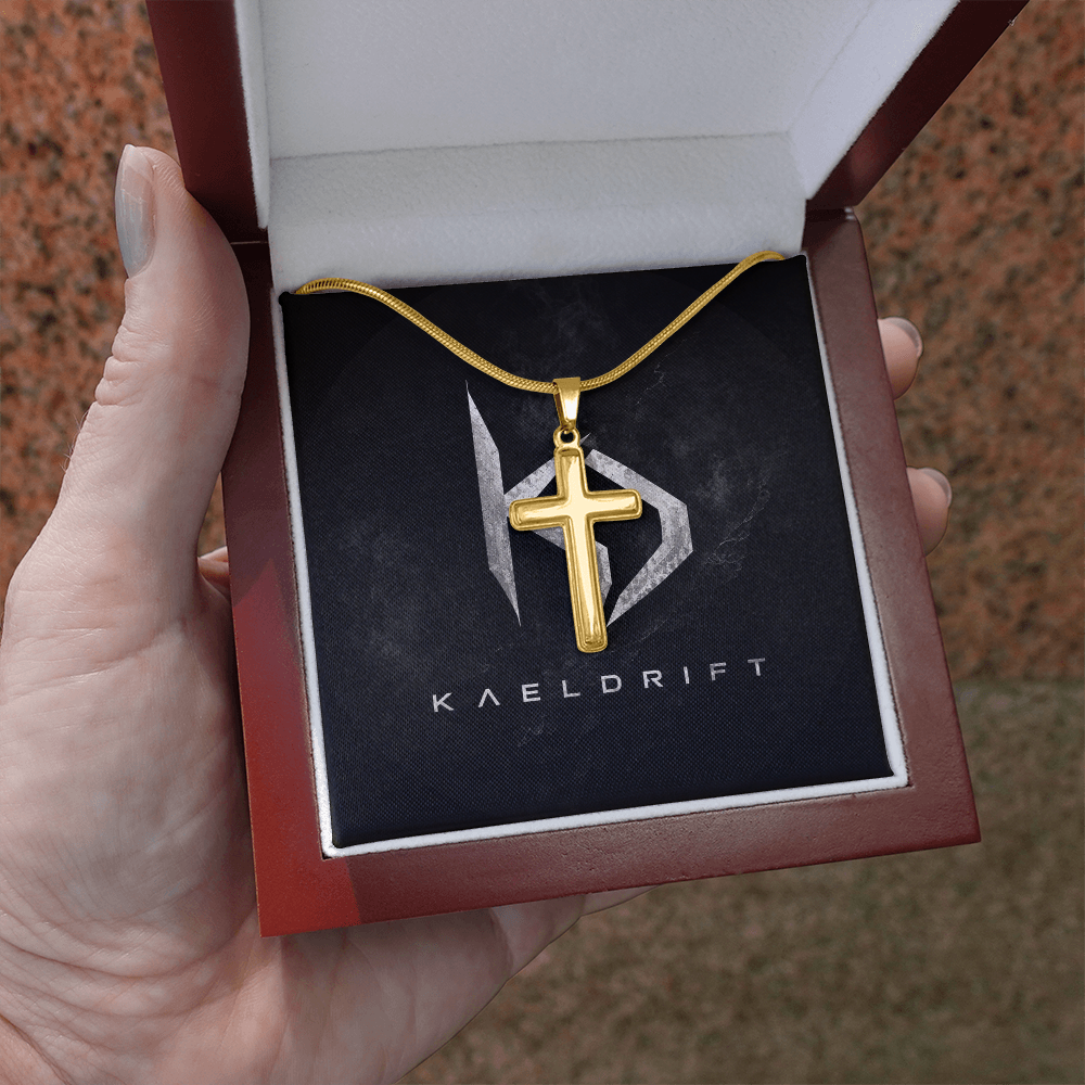 Custom Cross Necklace - Snake Chain