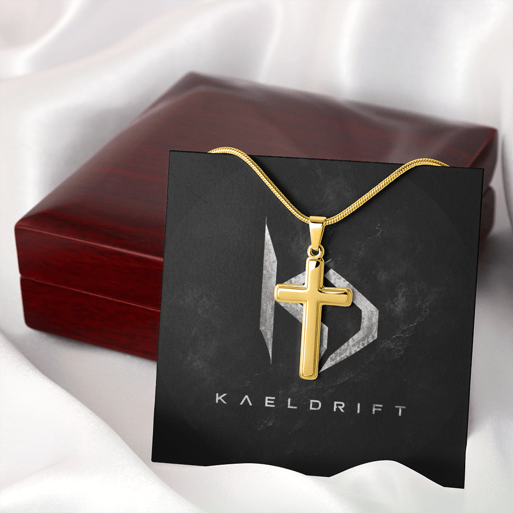 Custom Cross Necklace - Snake Chain